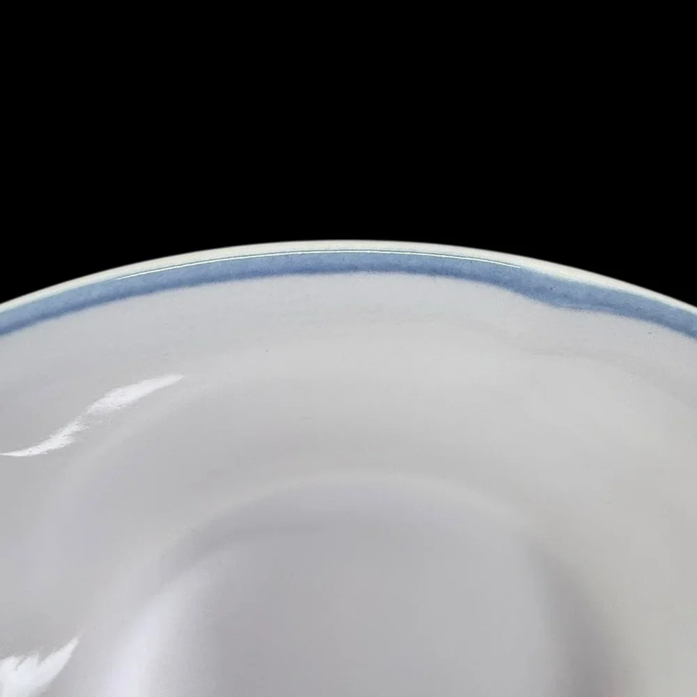 Floral Expressions Hearthside Blue Rim White‎ 5.5